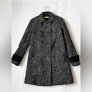 Versace Jeans Tweed Bouclé Double Breasted Coat Vintage Made in Italy Sz 40 US 4